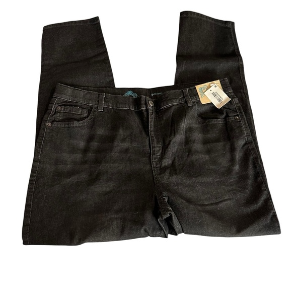 there abouts Denim - Black Relaxed Fit Jeans with Subtle Sheen